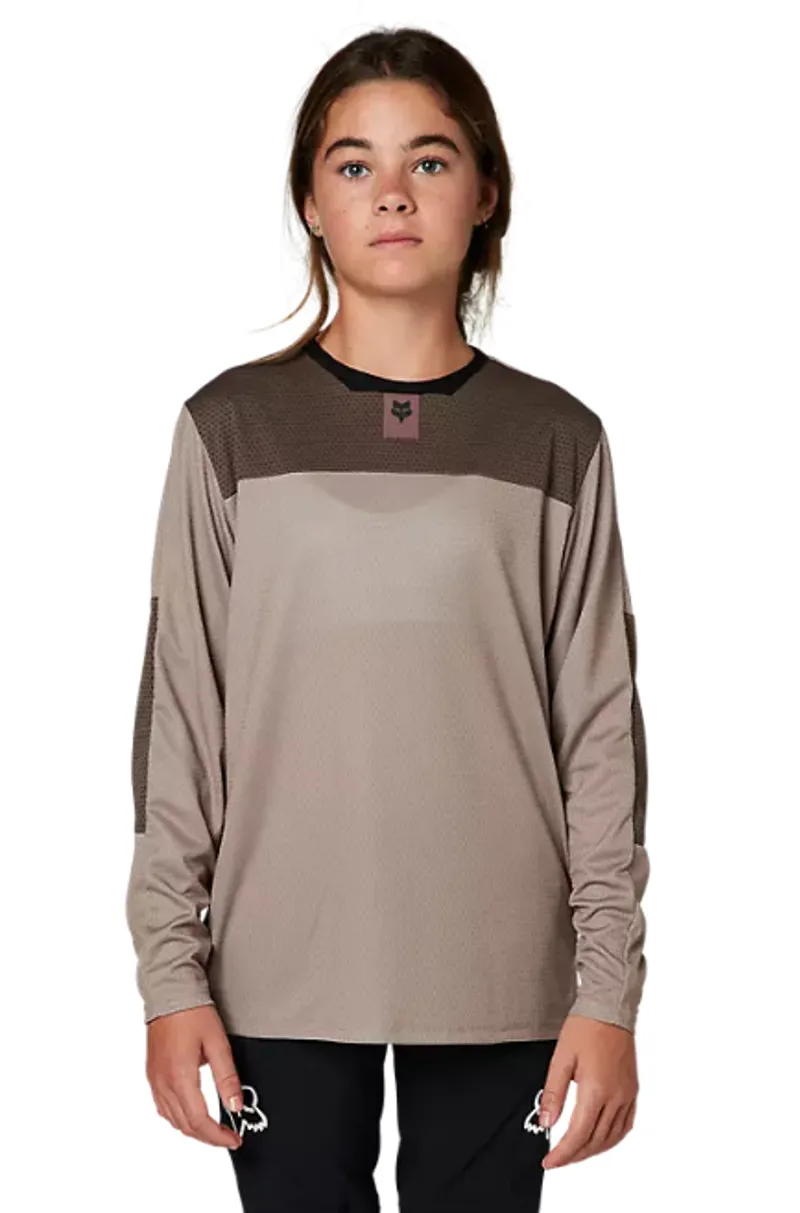 Fox Racing Youth Defend Long Sleeve Jersey in Mocha-1